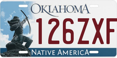 OK license plate 126ZXF