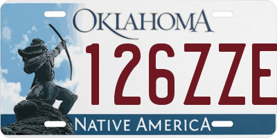 OK license plate 126ZZE