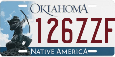 OK license plate 126ZZF