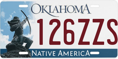 OK license plate 126ZZS