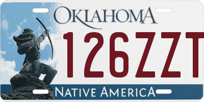 OK license plate 126ZZT