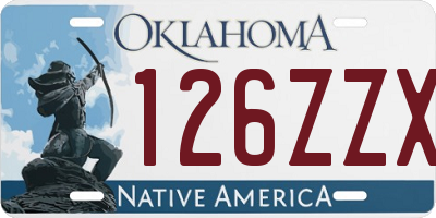 OK license plate 126ZZX