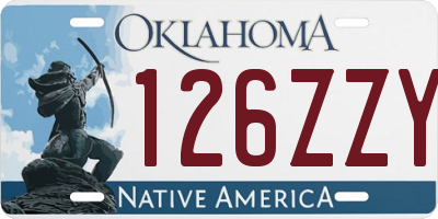 OK license plate 126ZZY