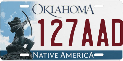 OK license plate 127AAD