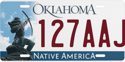 OK license plate 127AAJ