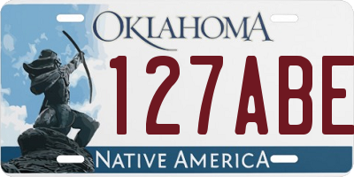 OK license plate 127ABE