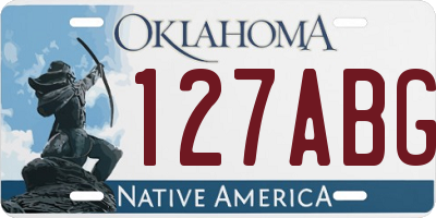 OK license plate 127ABG