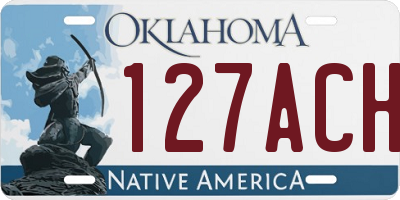 OK license plate 127ACH