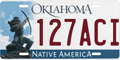 OK license plate 127ACI