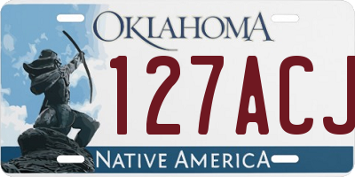 OK license plate 127ACJ