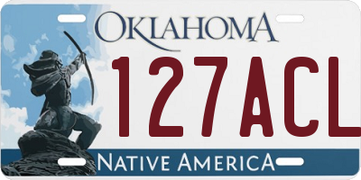 OK license plate 127ACL