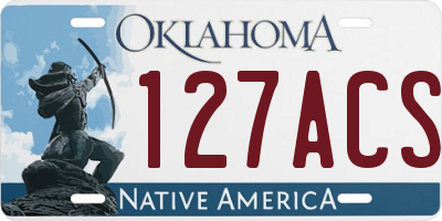 OK license plate 127ACS
