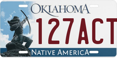 OK license plate 127ACT