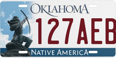 OK license plate 127AEB