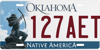 OK license plate 127AET