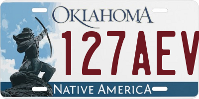 OK license plate 127AEV