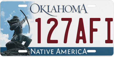 OK license plate 127AFI