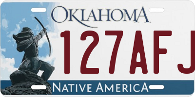 OK license plate 127AFJ
