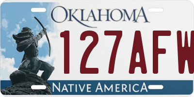 OK license plate 127AFW