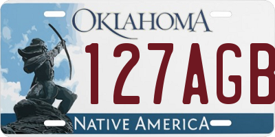 OK license plate 127AGB