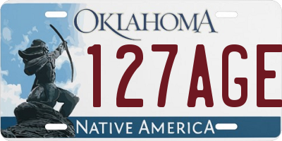 OK license plate 127AGE