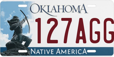 OK license plate 127AGG