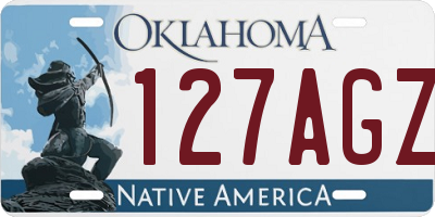 OK license plate 127AGZ