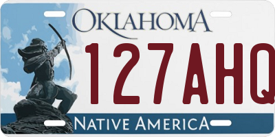 OK license plate 127AHQ