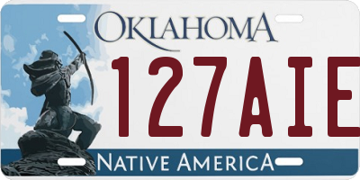OK license plate 127AIE