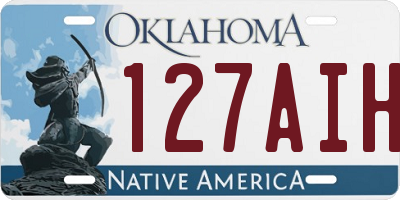 OK license plate 127AIH