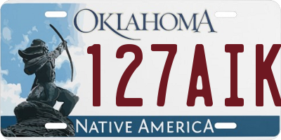 OK license plate 127AIK