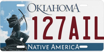 OK license plate 127AIL