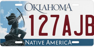 OK license plate 127AJB