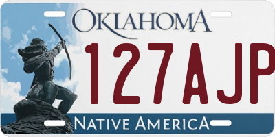 OK license plate 127AJP