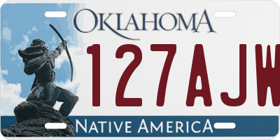 OK license plate 127AJW