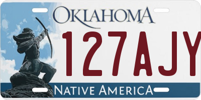 OK license plate 127AJY