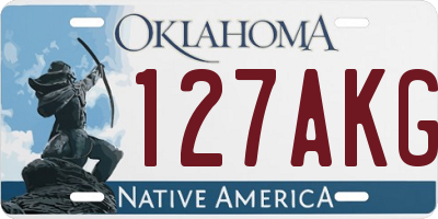 OK license plate 127AKG