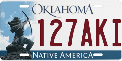 OK license plate 127AKI