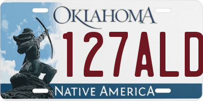OK license plate 127ALD