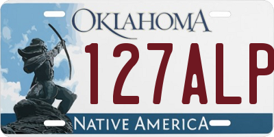OK license plate 127ALP