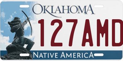 OK license plate 127AMD