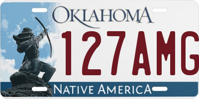 OK license plate 127AMG