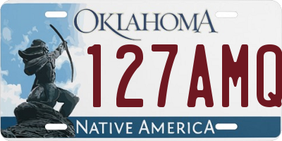 OK license plate 127AMQ