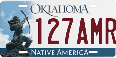 OK license plate 127AMR