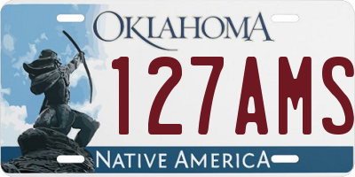 OK license plate 127AMS