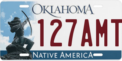 OK license plate 127AMT
