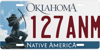 OK license plate 127ANM