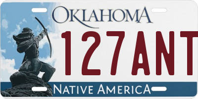 OK license plate 127ANT