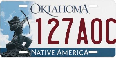 OK license plate 127AOC