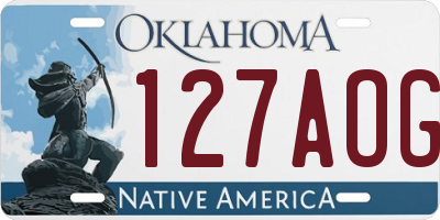 OK license plate 127AOG